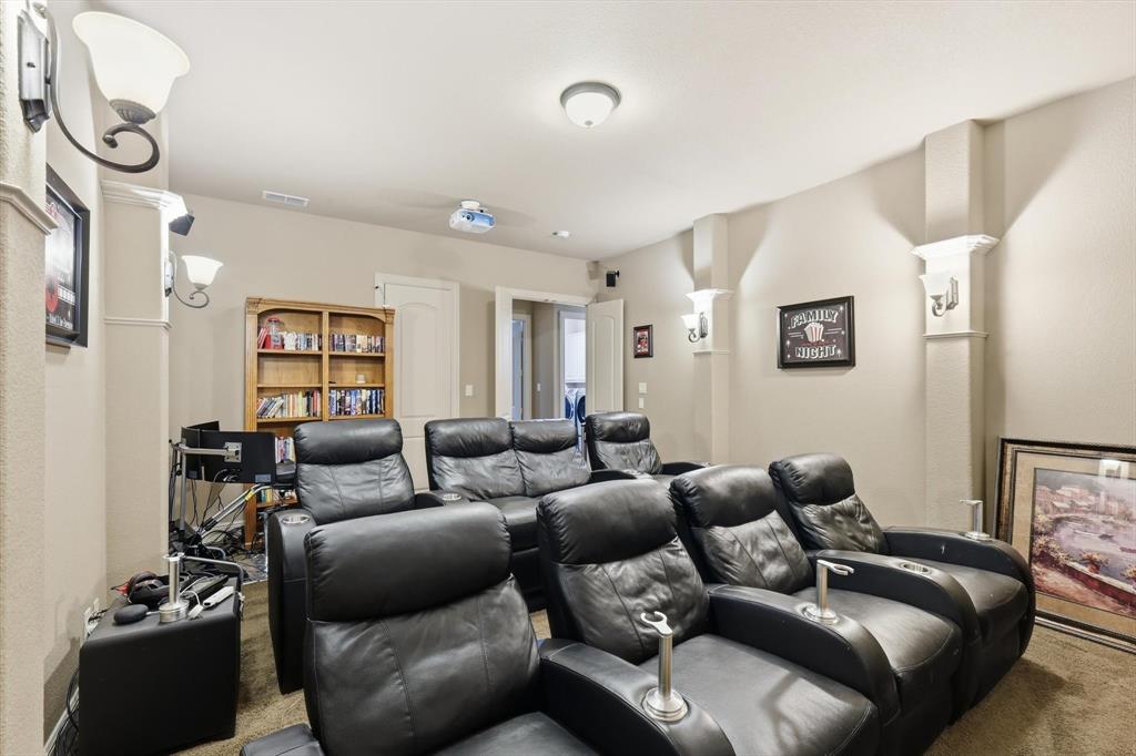 406 Spurgin Road Lucas, TX 75002 - Photo 22 of 39 Cinema room with carpet floors