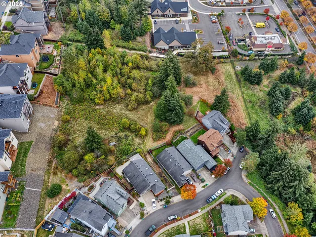 an aerial view of a house with a lake view