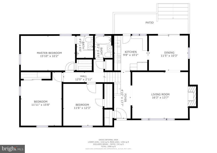 407 Russell Road Alexandria, VA 22301 - Photo 29 of 30 Main level floorplan