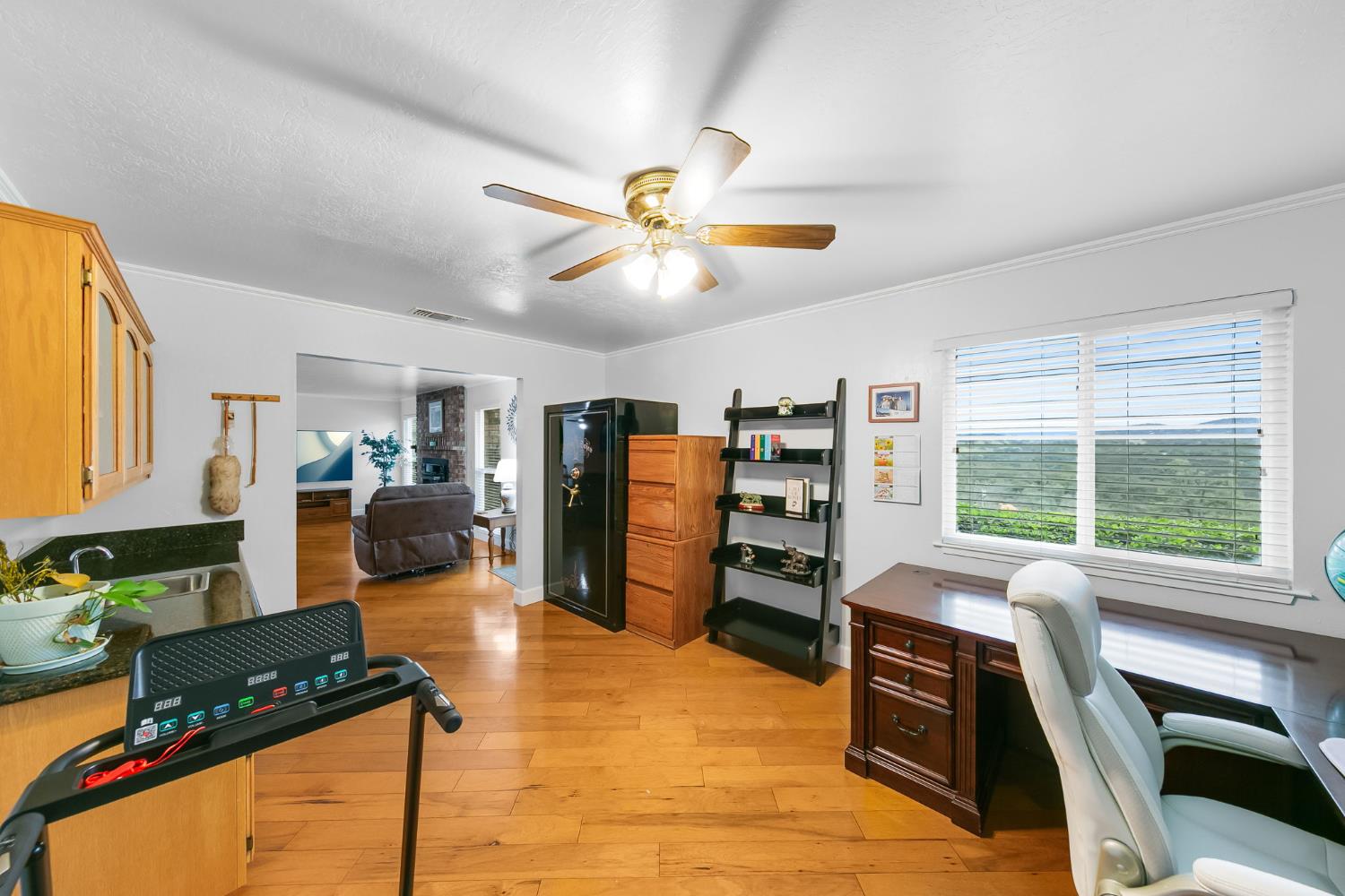 1261 Jurgens Road Rescue, CA 95672 - Photo 50 of 74 a view of a workspace with furniture and a window