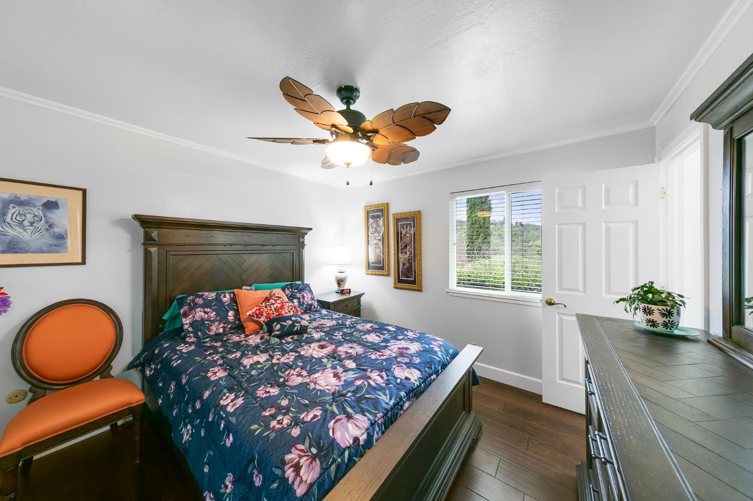 1261 Jurgens Road Rescue, CA 95672 - Photo 52 of 74 a bed room with a bed and potted plant