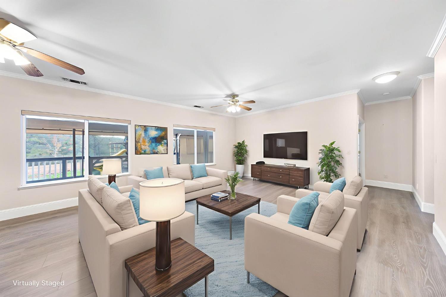 1261 Jurgens Road Rescue, CA 95672 - Photo 7 of 74 a living room with furniture and a flat screen tv