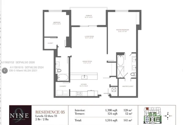 $4,700 | 999 Southwest 1st Avenue, Unit 2105, Miami, FL 33130