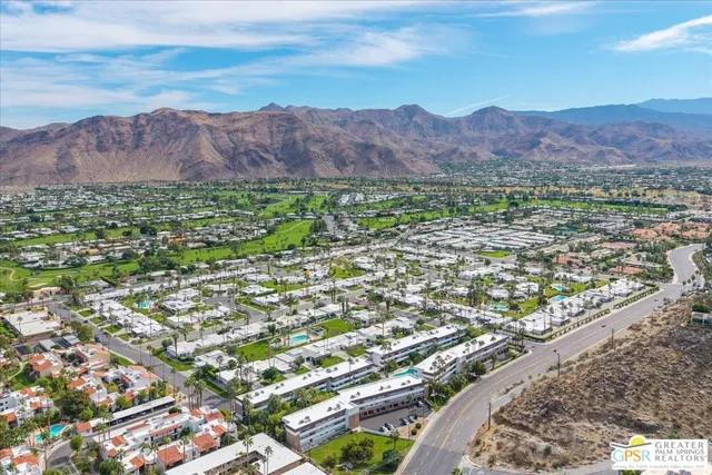 a view of city and mountain