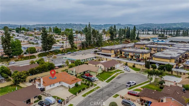 an aerial view of a city