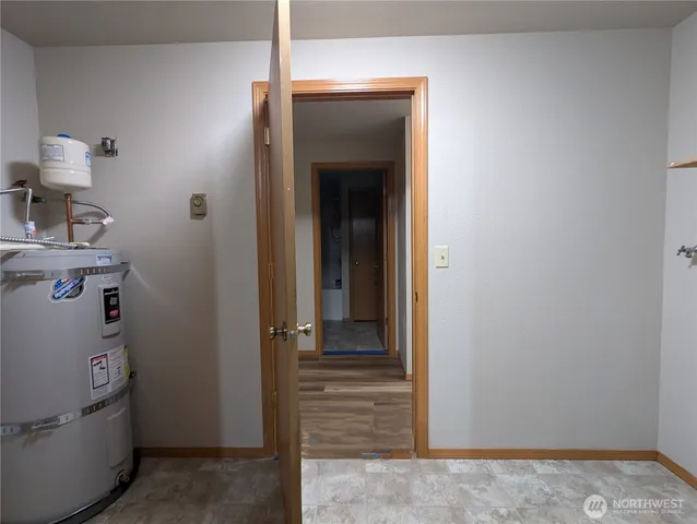 a view of a bedroom from the hallway