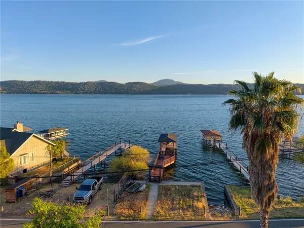 a view of a house with a ocean view