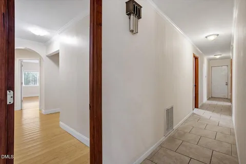 a view of hallway with a hallway