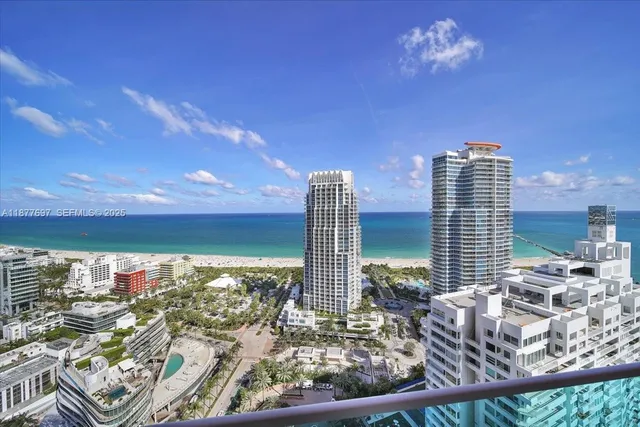a view of balcony with ocean view