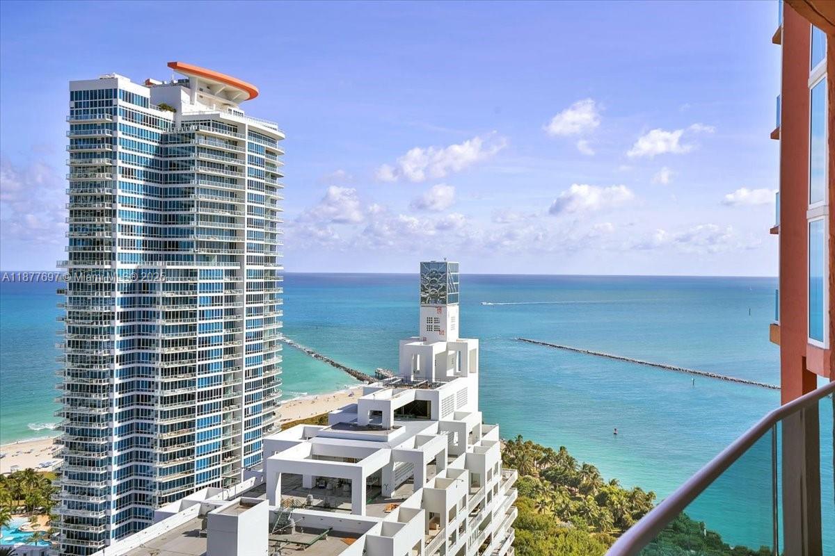 300 South Pointe Drive, Unit 2806 Miami Beach, FL 33139 - Photo 12 of 68 a view of balcony with ocean view