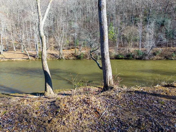 a view of lake from next to house