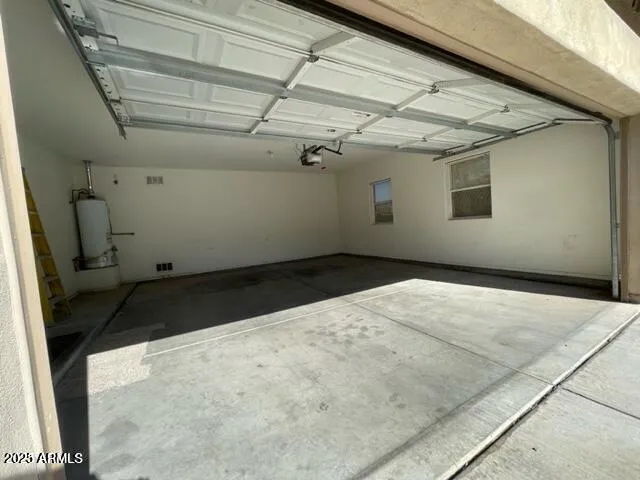 a view of a garage
