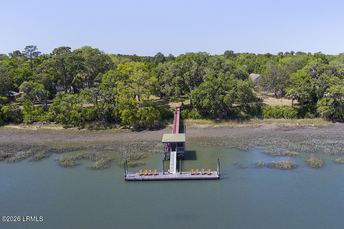 98 Gautier Place Beaufort, SC 29902 - Photo 21 of 24 High drone view of Community Dock