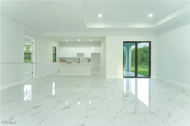 an empty room with closet