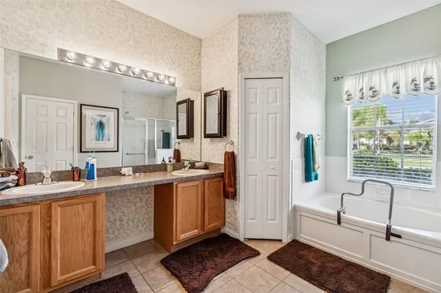 a bathroom with shower