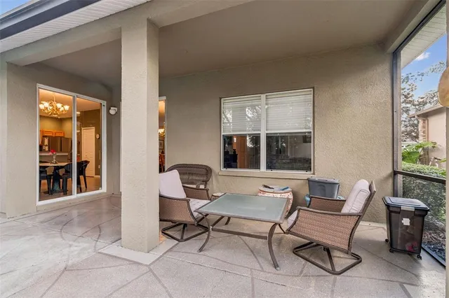 a view of an outdoor space with seating