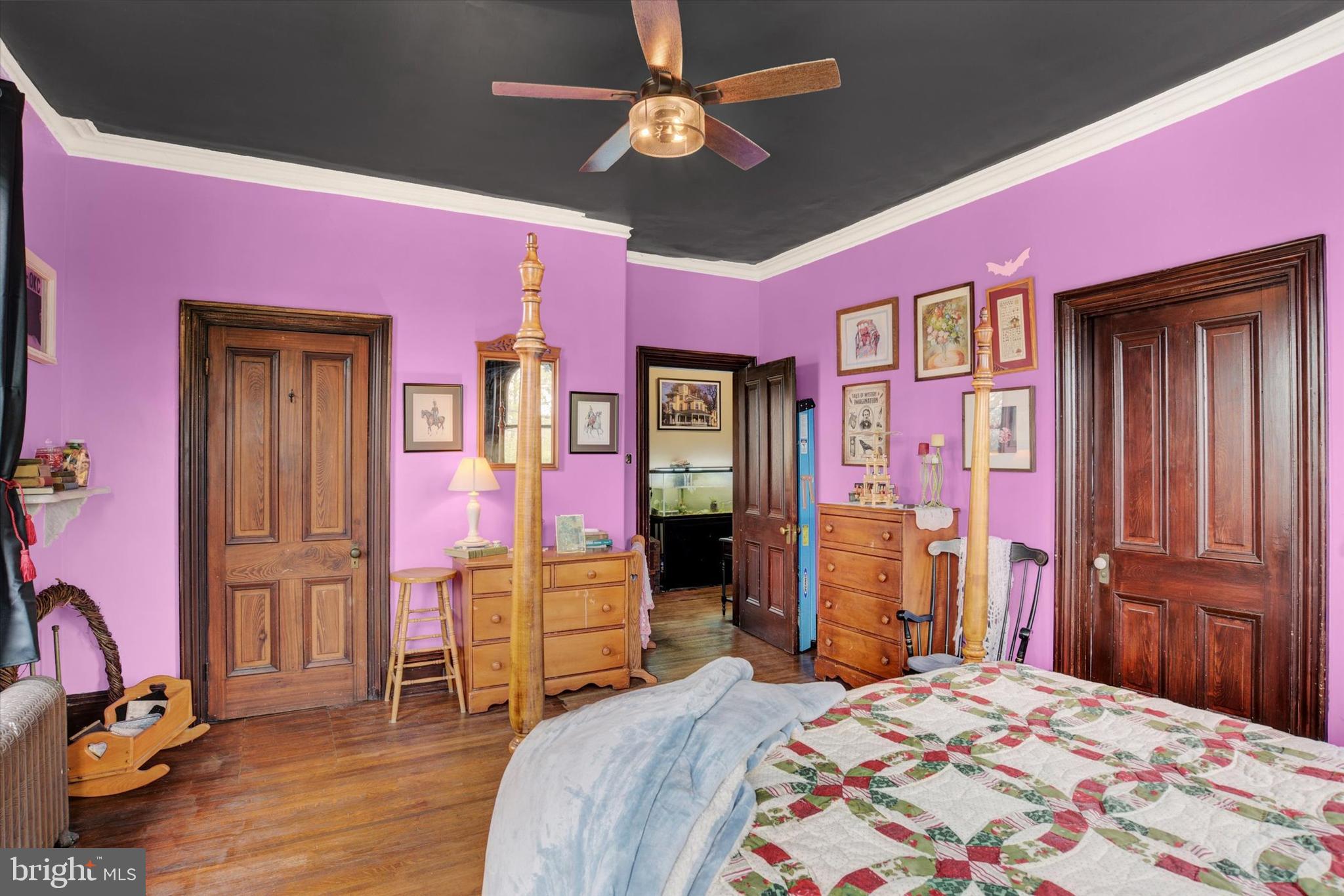 2101 Bellevue Road Harrisburg, PA 17104 - Photo 26 of 49 a bedroom with a bed and a chandelier