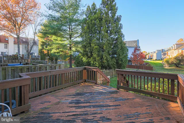 a view of a wooden roof deck