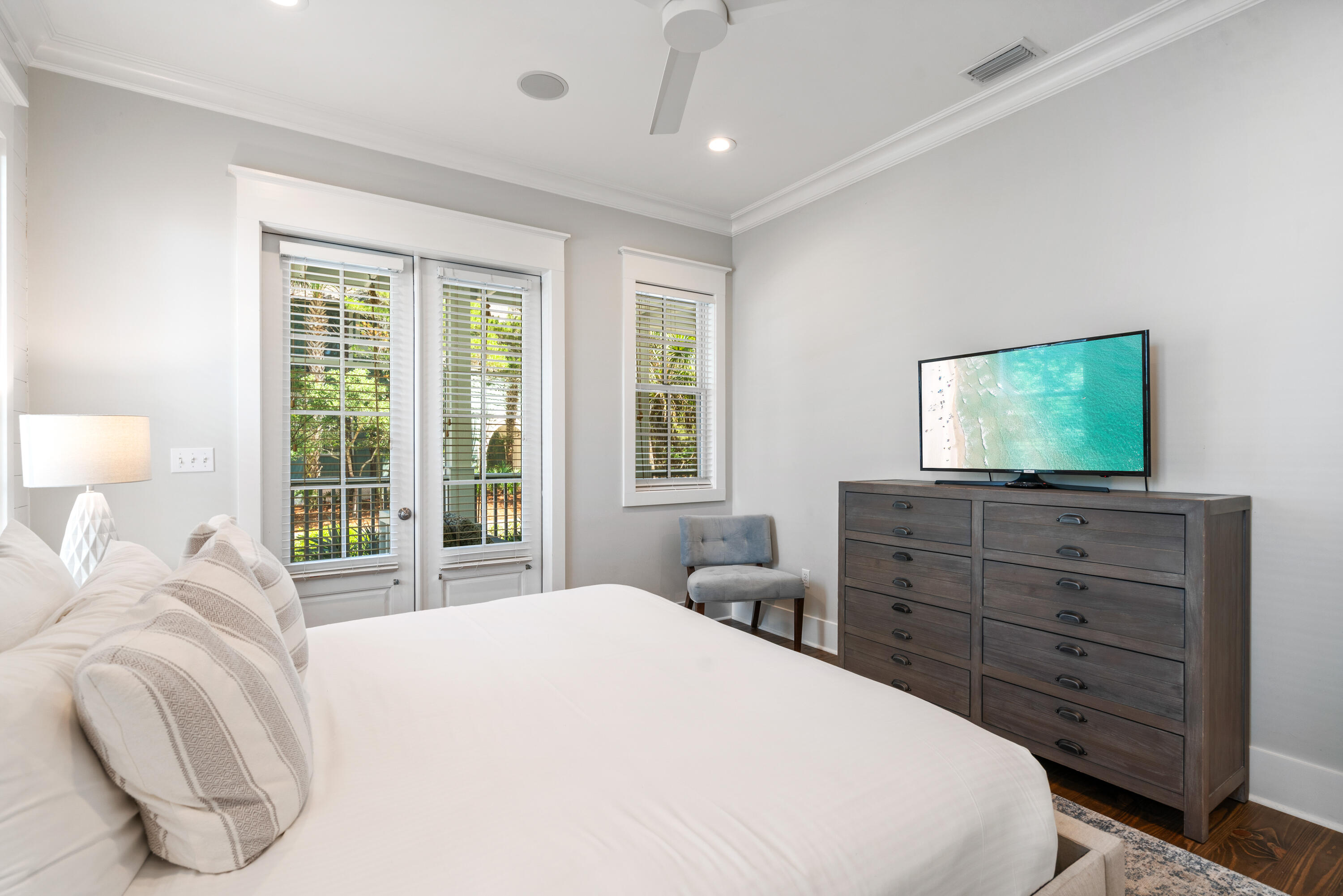 148 Coopersmith Lane Inlet Beach, FL 32461 - Photo 23 of 82 a bedroom with a bed and a flat screen tv