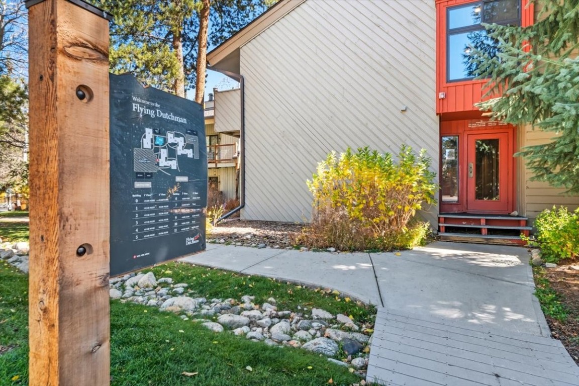 1937 Soda Ridge Road, Unit 1159 Keystone, CO 80435 - Photo 17 of 29 a front view of a house with garden