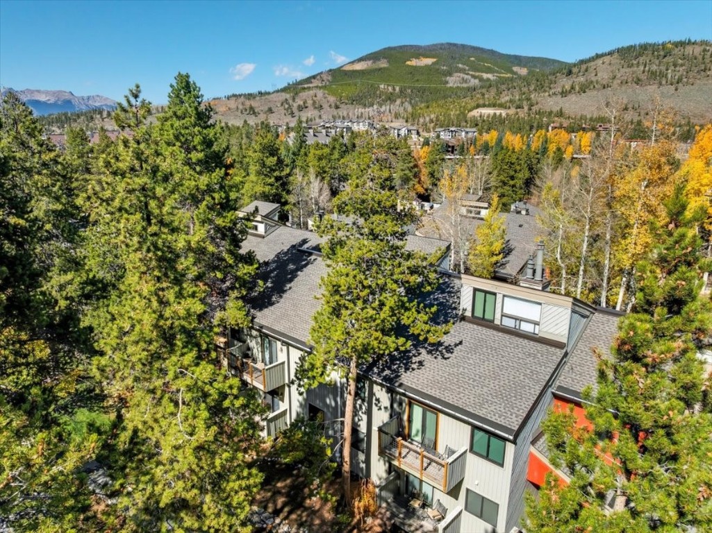 1937 Soda Ridge Road, Unit 1159 Keystone, CO 80435 - Photo 23 of 29 a view of a balcony with table and chairs and wooden fence