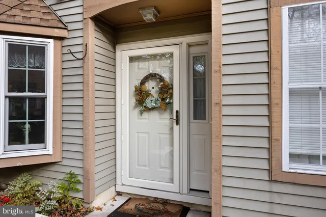 a view of a door of the house