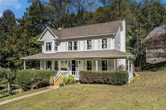a aerial view of a house