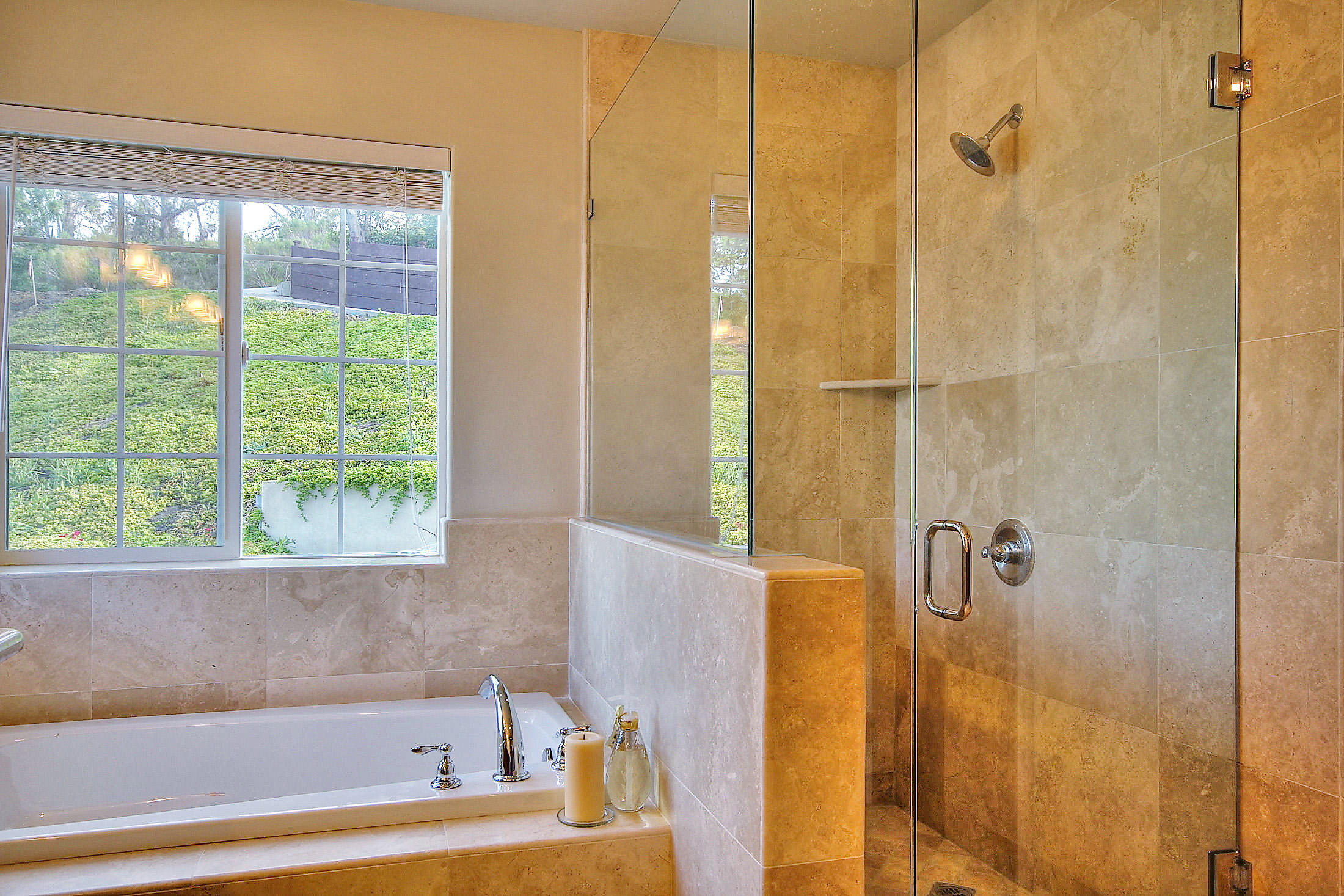 305 Sherman Road Santa Barbara, CA 93103 - Photo 15 of 23 a bathroom with a bathtub and shower