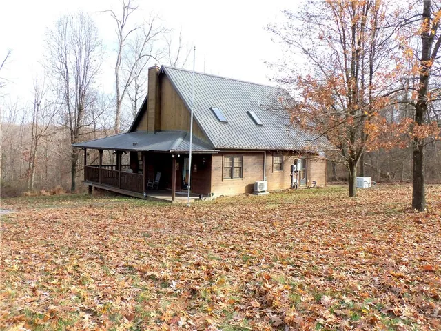 a front view of a house with a yard and chandelier