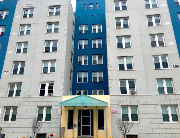 a front view of a building