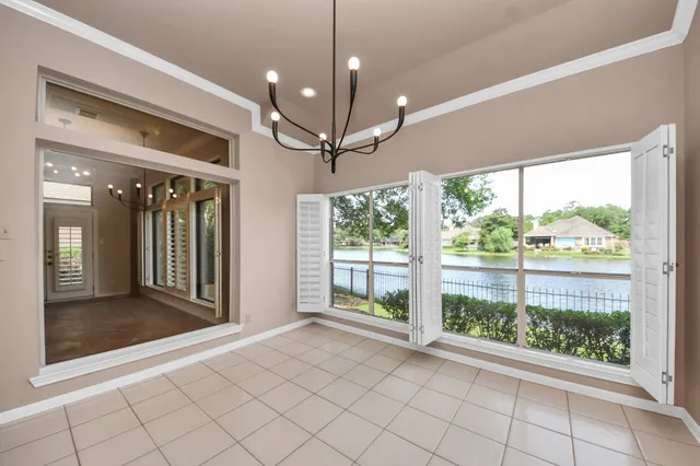 a view of an entryway with a window