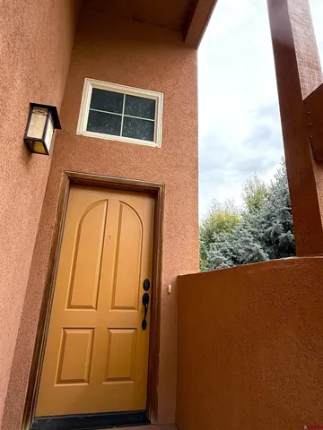 a view of front door