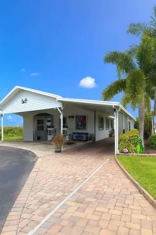 a view of a house with a patio