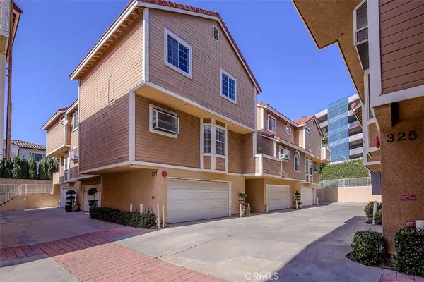 a view of a building with a street