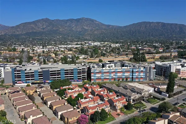a view of city and mountain