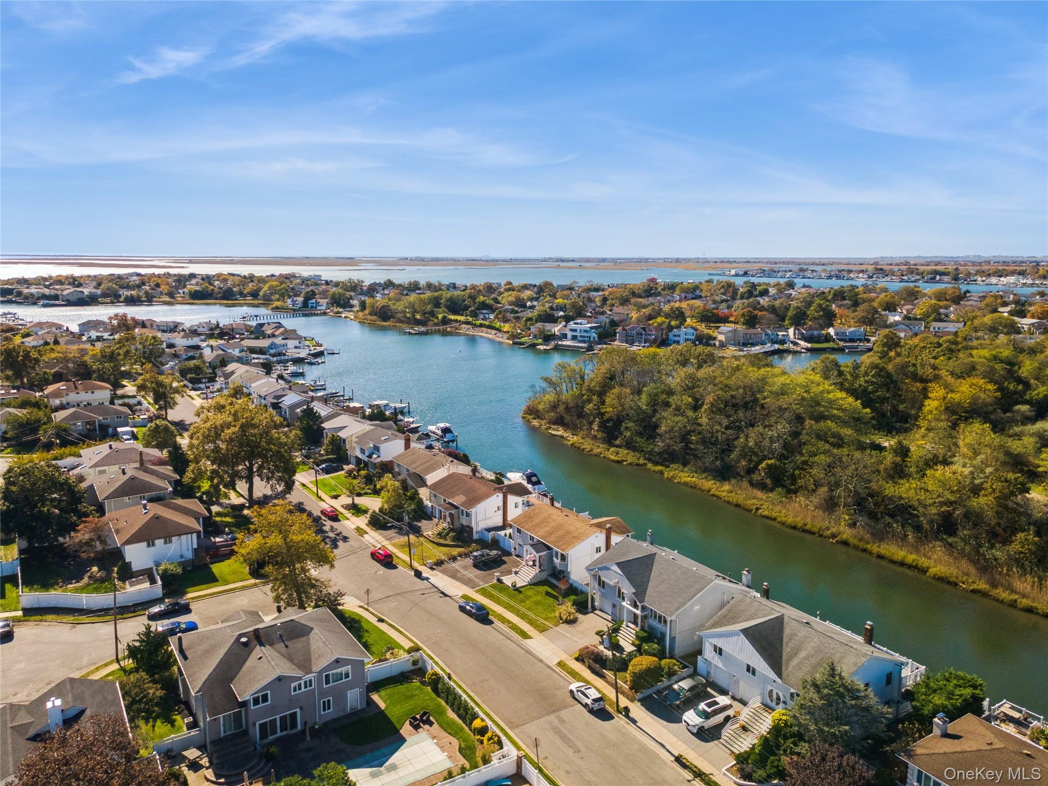 2858 Shore Road Bellmore, NY 11710 - Photo 31 of 38 an aerial view of river residential house with outdoor space