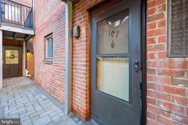 a view of front door of house with a door
