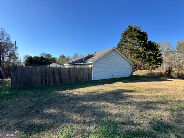 a backyard of a house