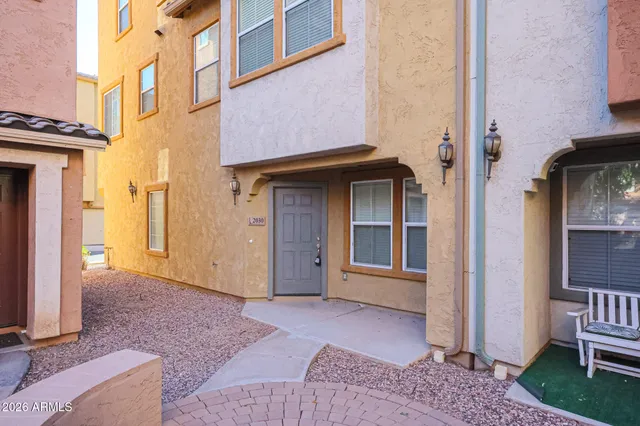 a view of front door of house