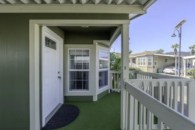 a view of front door and porch