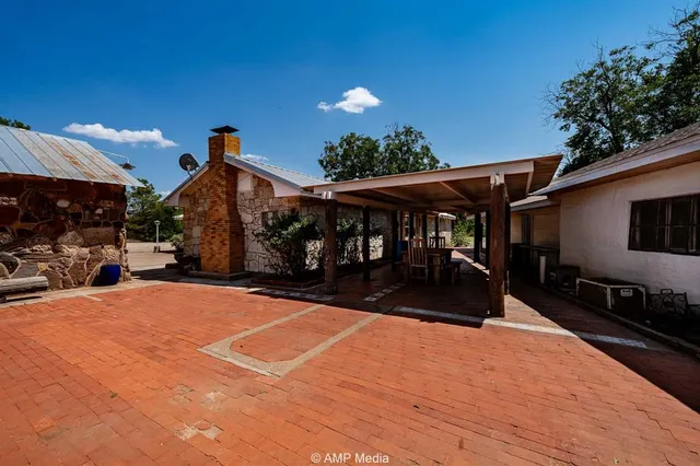 a view of a house with a patio