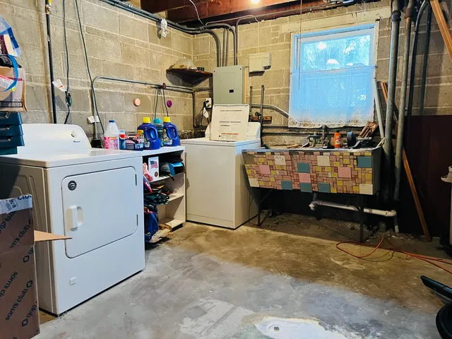 a view of storage and utility room