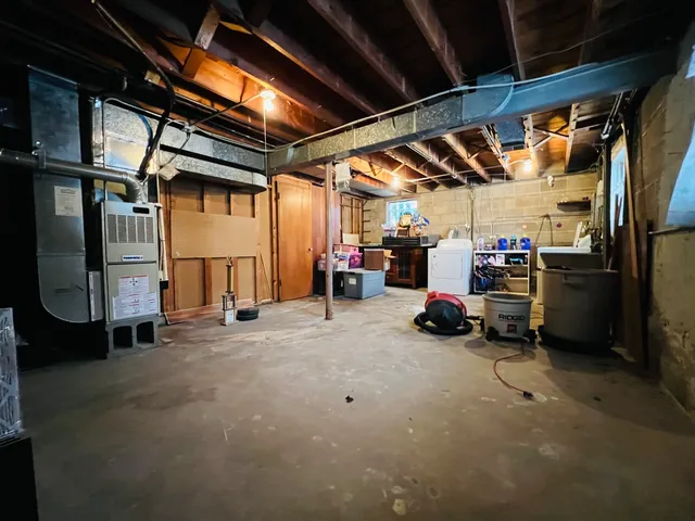 a view of storage and utility room