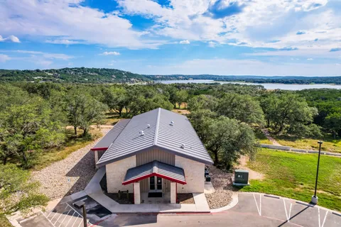 a view of lake and city