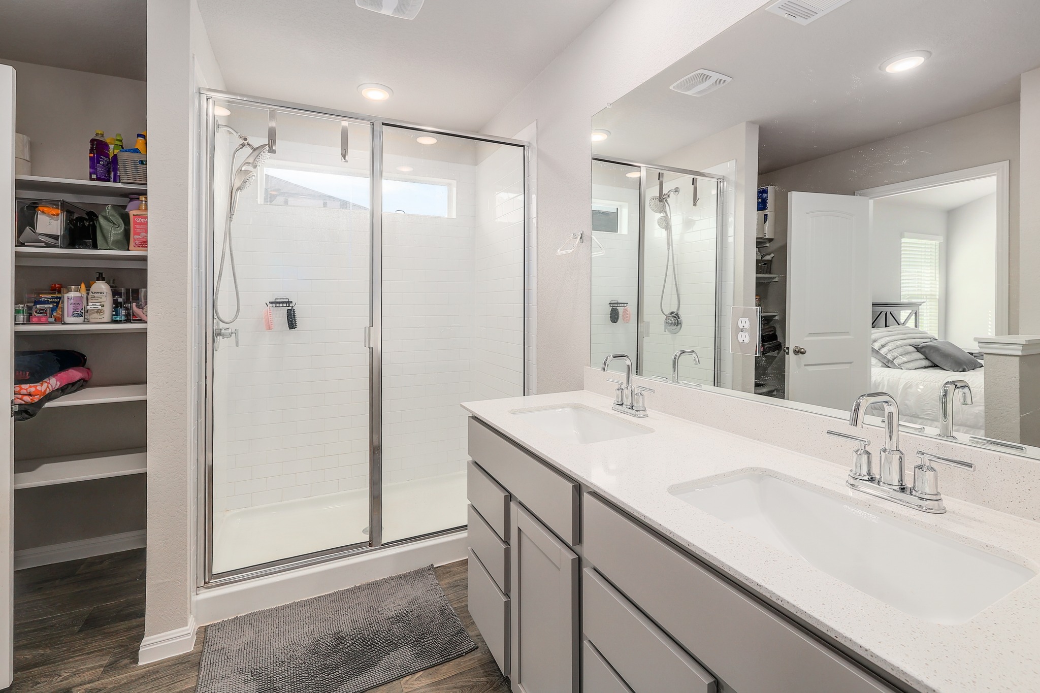 413 Hunter Loop Bertram, TX 78605 - Photo 17 of 27 Storage, Walk In Shower, Dual Vanity