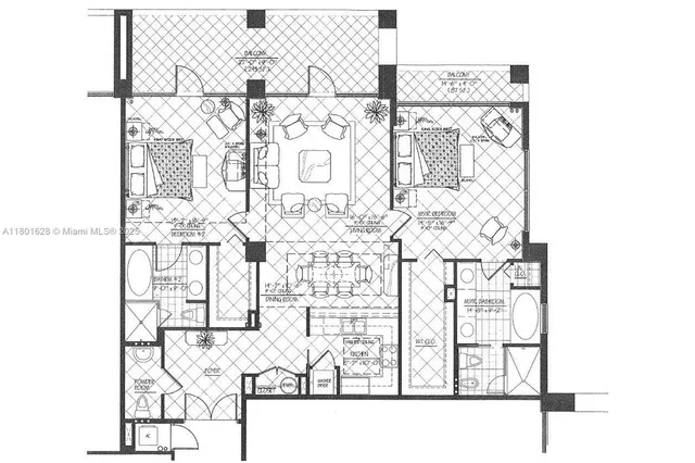 a black and white photo of a room