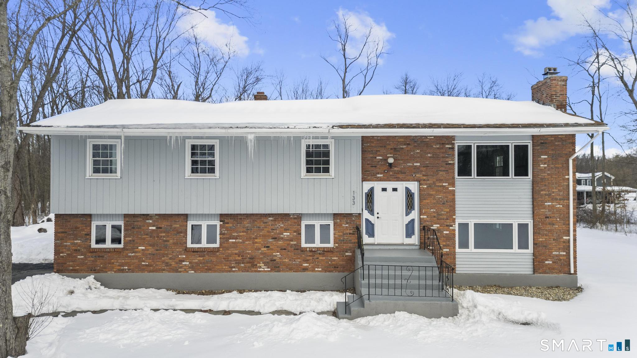 a front view of a house