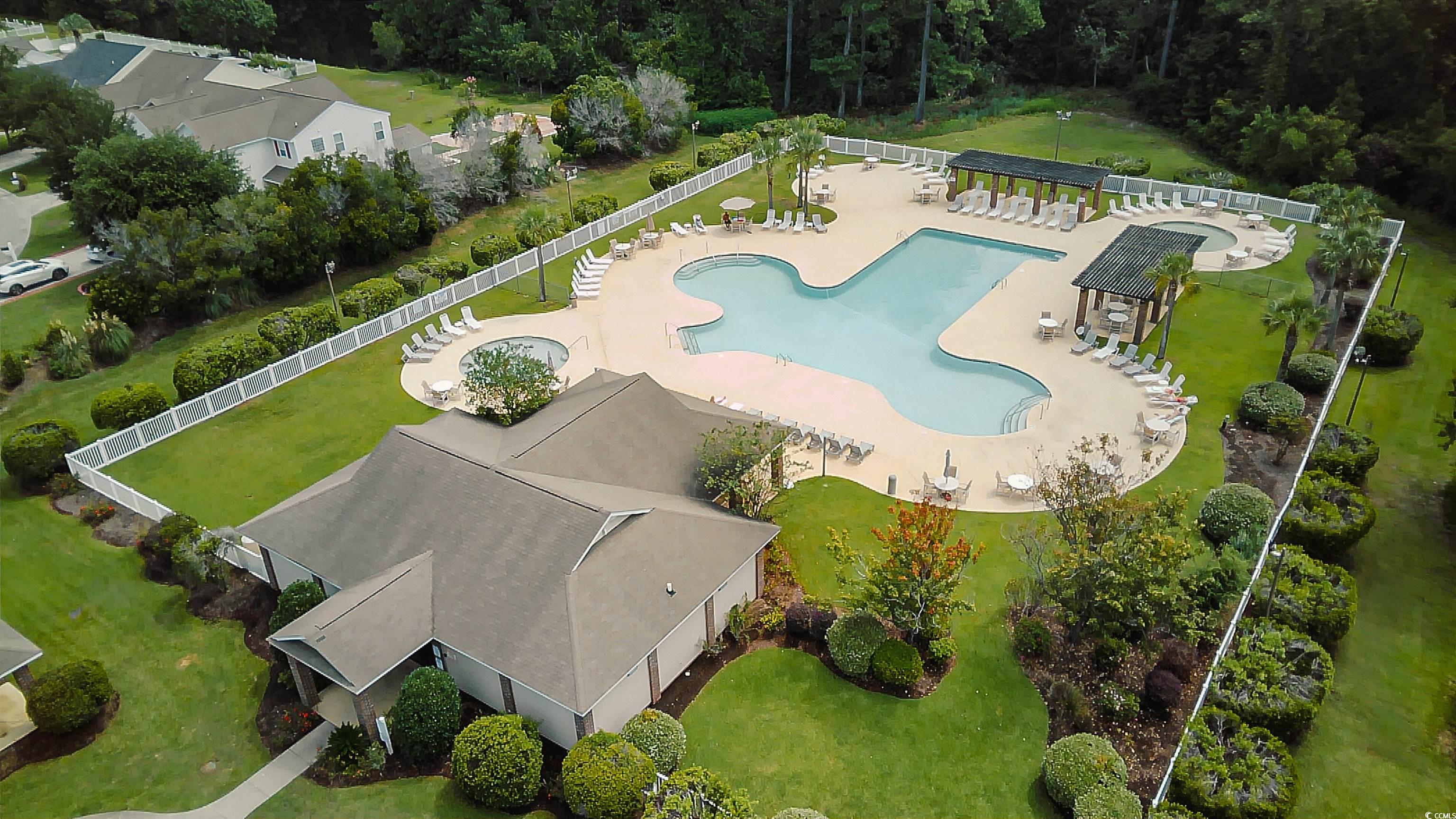 833 Silvercrest Drive Myrtle Beach, SC 29579 - Photo 30 of 30 Drone / aerial view of a pool