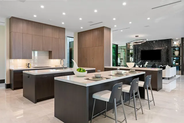 a swimming pool with outdoor seating and yard