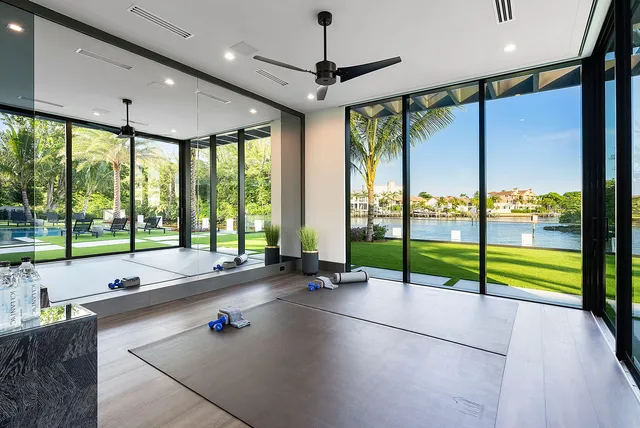 a view of swimming pool with outdoor seating